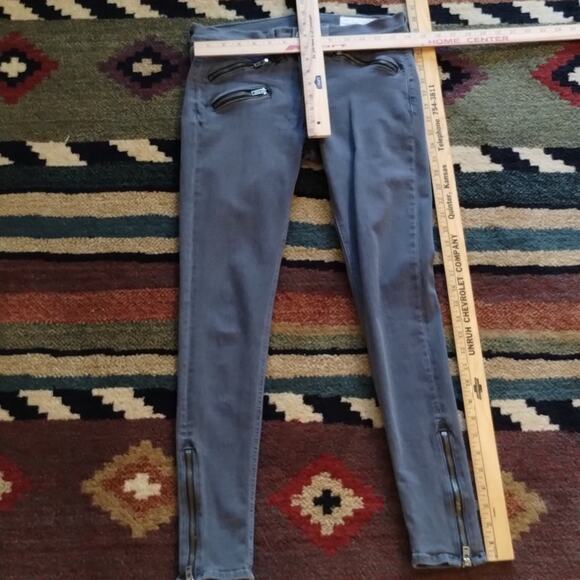 rag & bone Zipper Tech Moto Skinny Ankle Dark Gray Seattle Jeans 29 - Picture 12 of 16